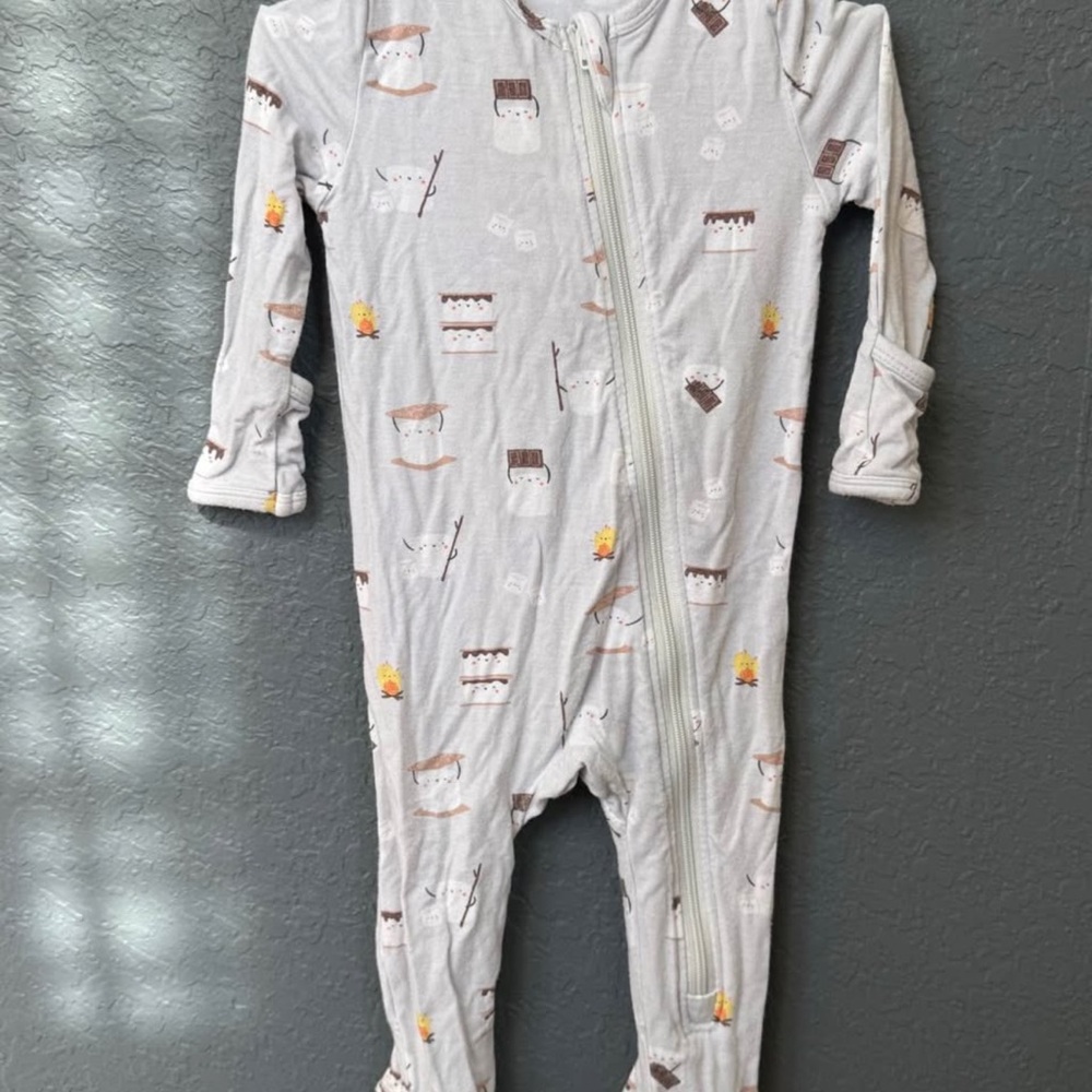 Angel Dear 3-6mo Gray Kids One Piece Pajama